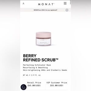 Monat Berry refined scrub